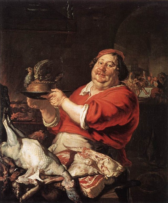 A Grand Standing Paste, in the painting "February" by Joachim von Sandrart - 1642