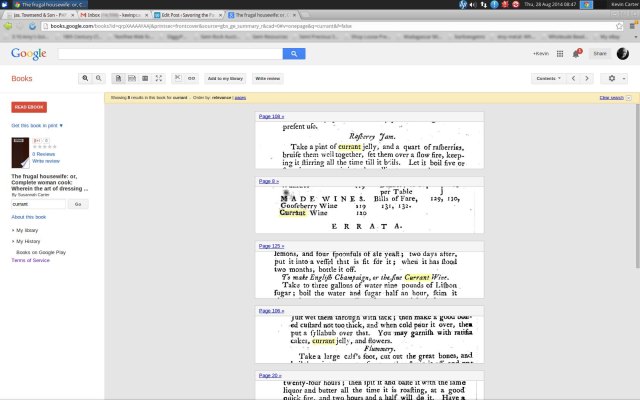 A full-view book in Google Books is searchable. Searches can also be done (with limited success) across your entire virtual library. 